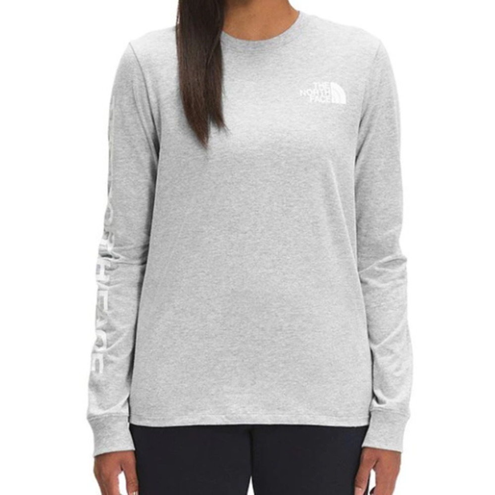 The North Face Brand Proud Long Sleeve Tee-Gray Small